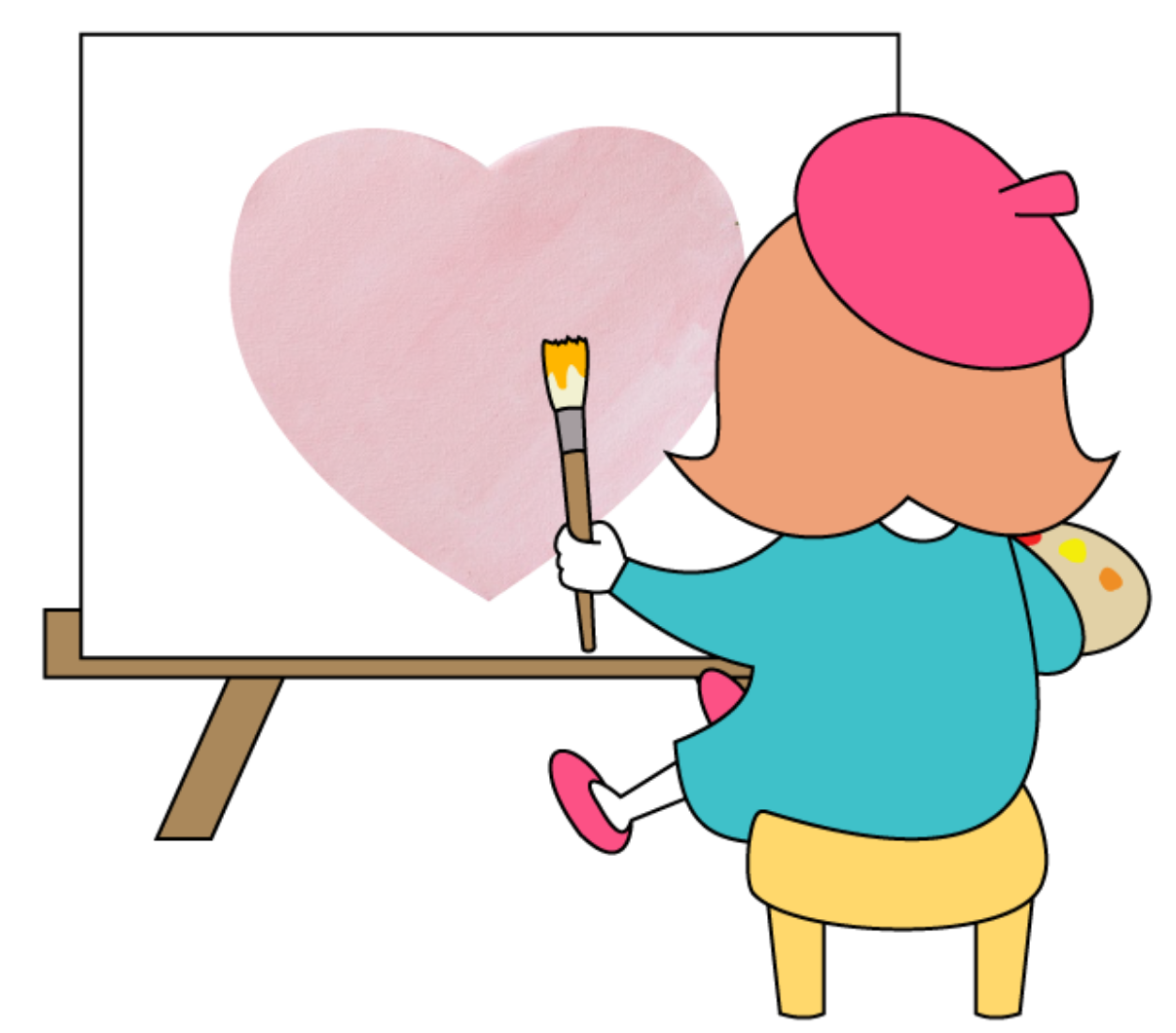 画家のイラスト