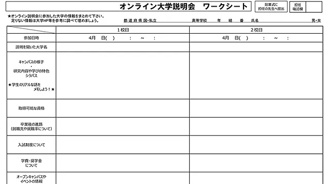 進路研究ワークシート集